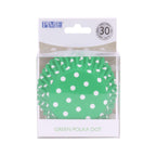 Caissettes à cupcakes doublées de feuille d'aluminium - Pois verts Pk/30