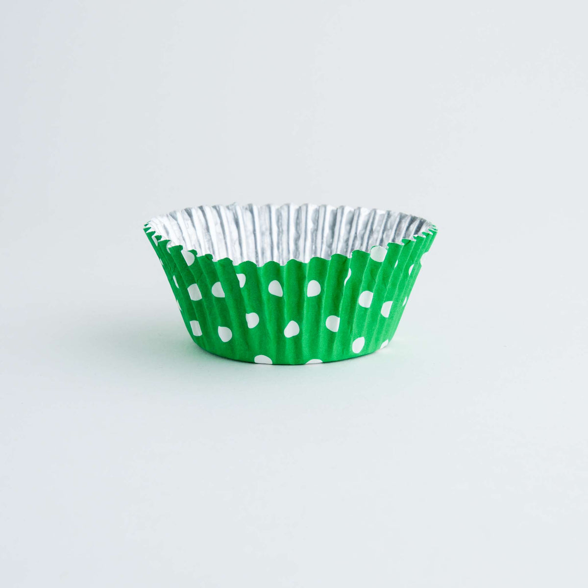 Caissettes à cupcakes doublées de feuille d'aluminium - Pois verts Pk/30