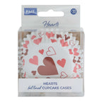 Hearts Foil Lined Cupcake Cases Pk/30