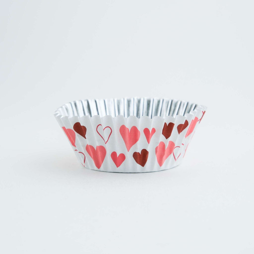 Hearts Foil Lined Cupcake Cases Pk/30