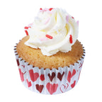 Hearts Foil Lined Cupcake Cases Pk/30
