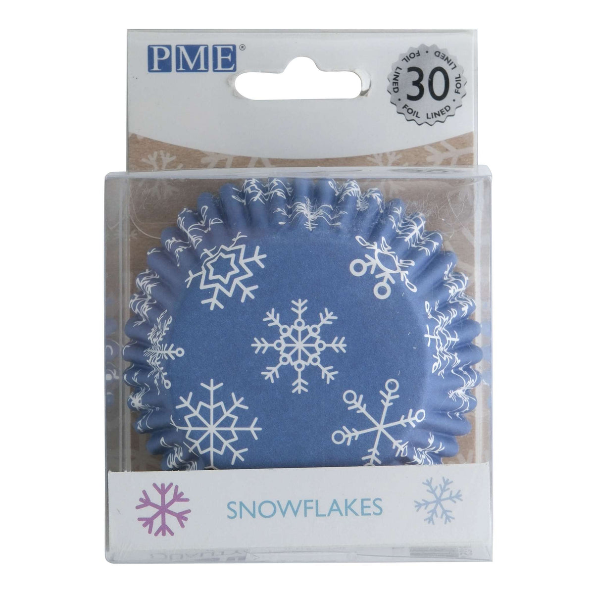 Snowflakes Foil Lined Cupcake Cases Pk/30