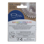Rainbow Colours Foil Lined Cupcake Cases Pk/30
