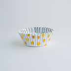 Cupcake-Förmchen folienbeschichtet - Goldfolien-Punkte 30er Pack
