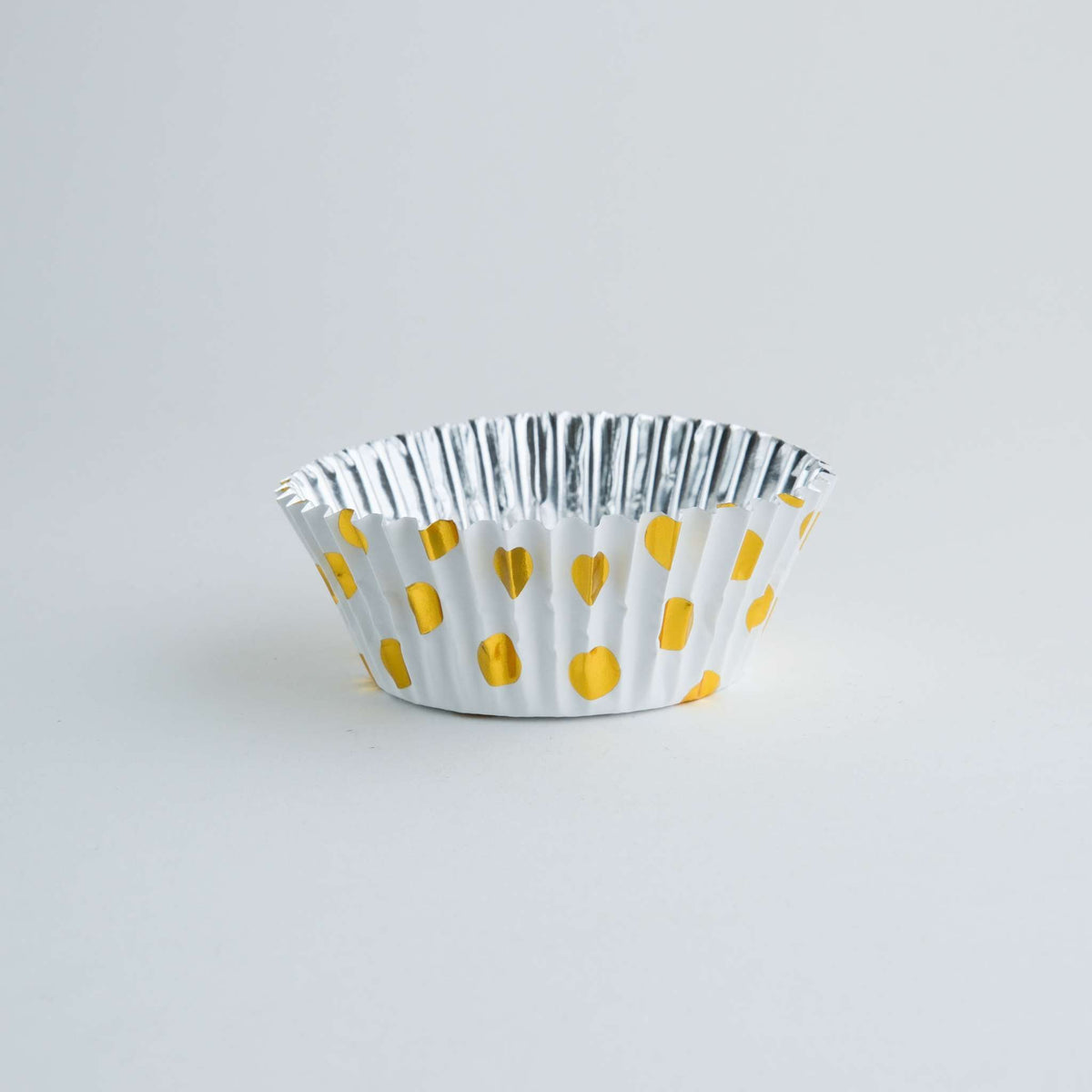 Cupcake-Förmchen folienbeschichtet - Goldfolien-Punkte 30er Pack