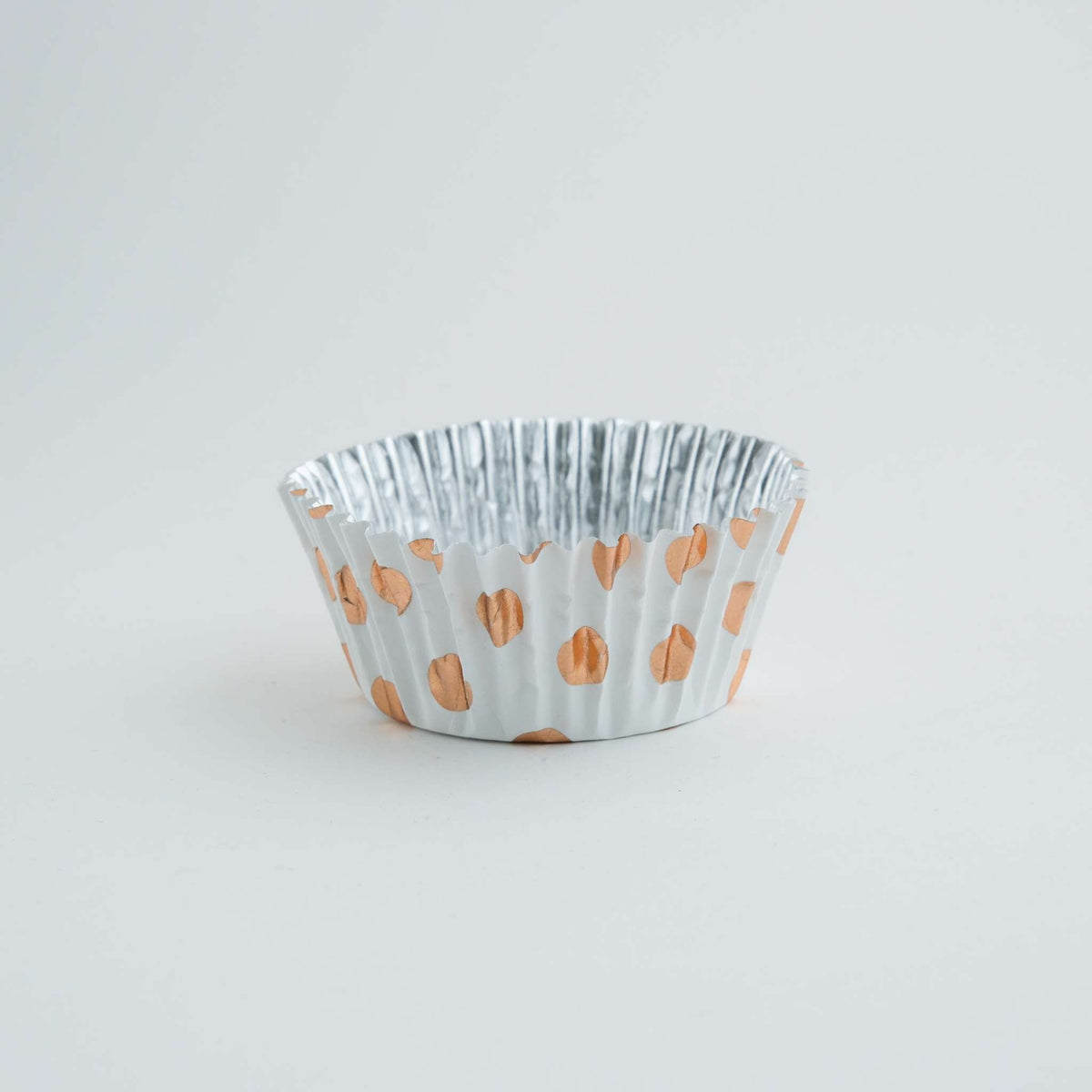 Rose Gold Polka Dot Foil Lined Cupcake Cases Pk/30