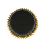 Black With Gold Trim Foil Lined Cupcake Cases Pk/30