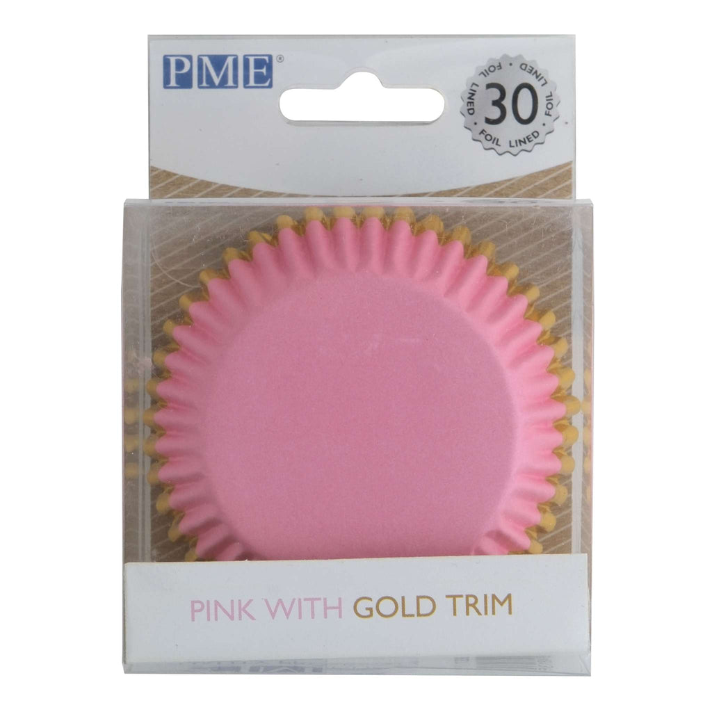 Cupcake-Förmchen folienbeschichtet - Schwarz mit Goldfolienrand 30er Pack