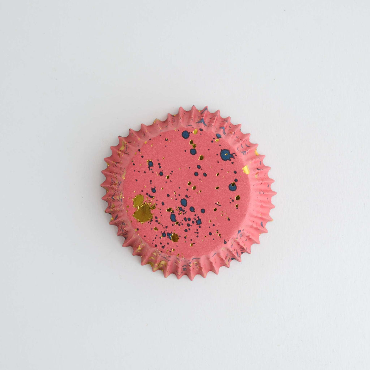 Caissettes à Cupcakes Doublées de Feuille - Rose & Paillettes Dorées (pack de 30)