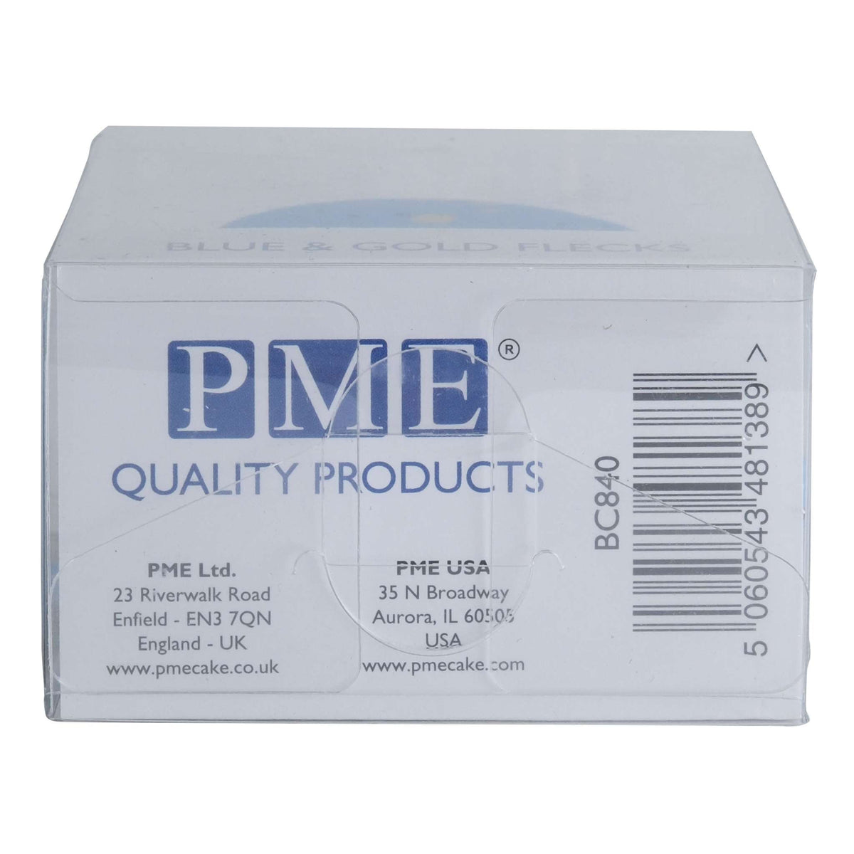 Caissettes à Cupcakes Doublées de Feuille - Bleu & Paillettes Dorées (pack de 30)