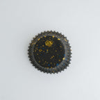 Cápsulas de Cupcakes con Forro de Papel Aluminio - Negro y Destellos Dorados Pk/30