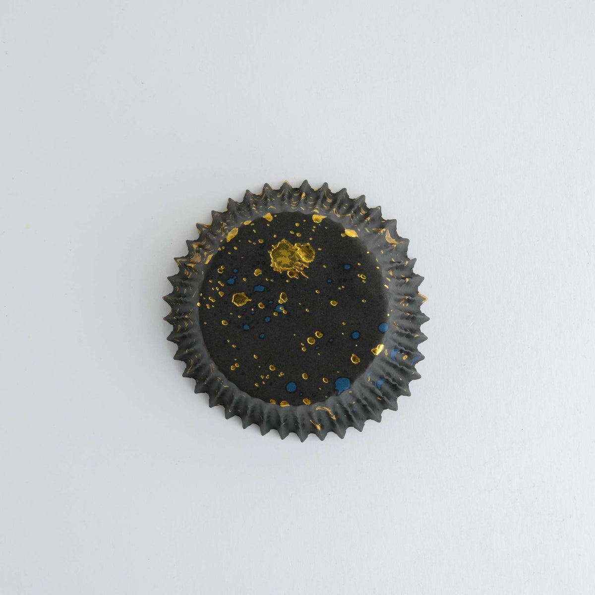 Caissettes à Cupcakes Doublées de Feuille - Noir & Paillettes Dorées (pack de 30)