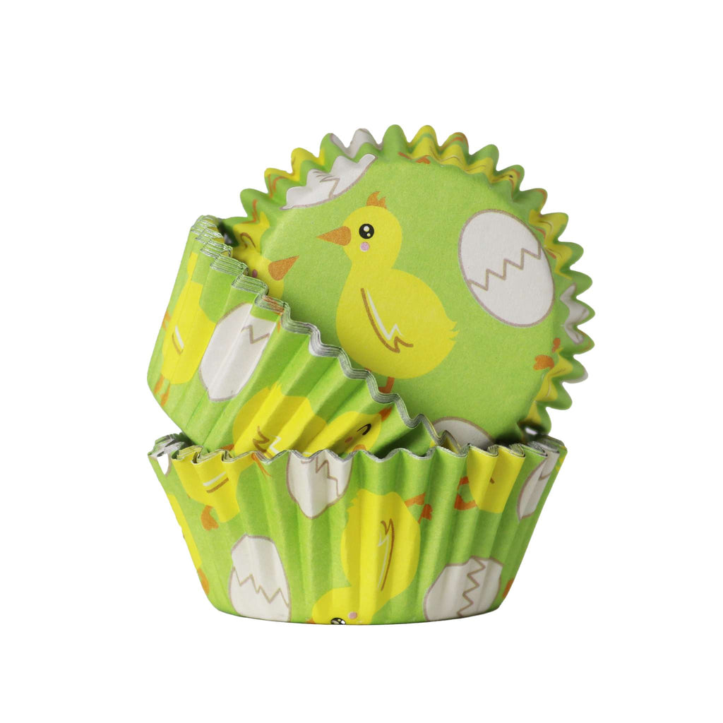 Cupcakevormpjes met folievoering - Paaskuikens Pk/30