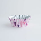 Cápsulas para cupcakes Forradas de Aluminio (Set de 30), Corazones rosas de amor