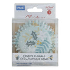 Noël Caissettes à cupcakes en Aluminium - Fêtes Florales (30 pièces)