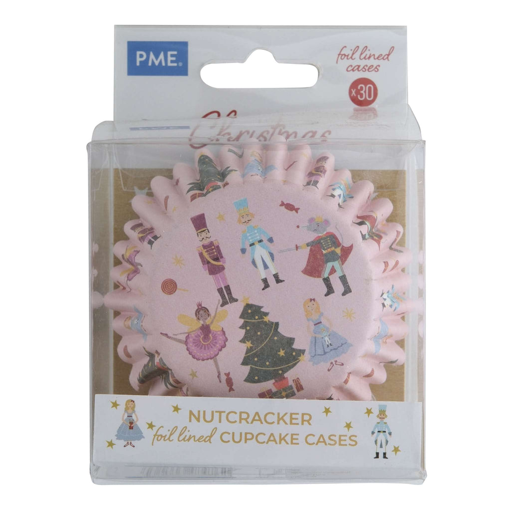 Weihnachtliche folienbeschichtete Cupcake-Förmchen - Nussknacker (30 Stück)