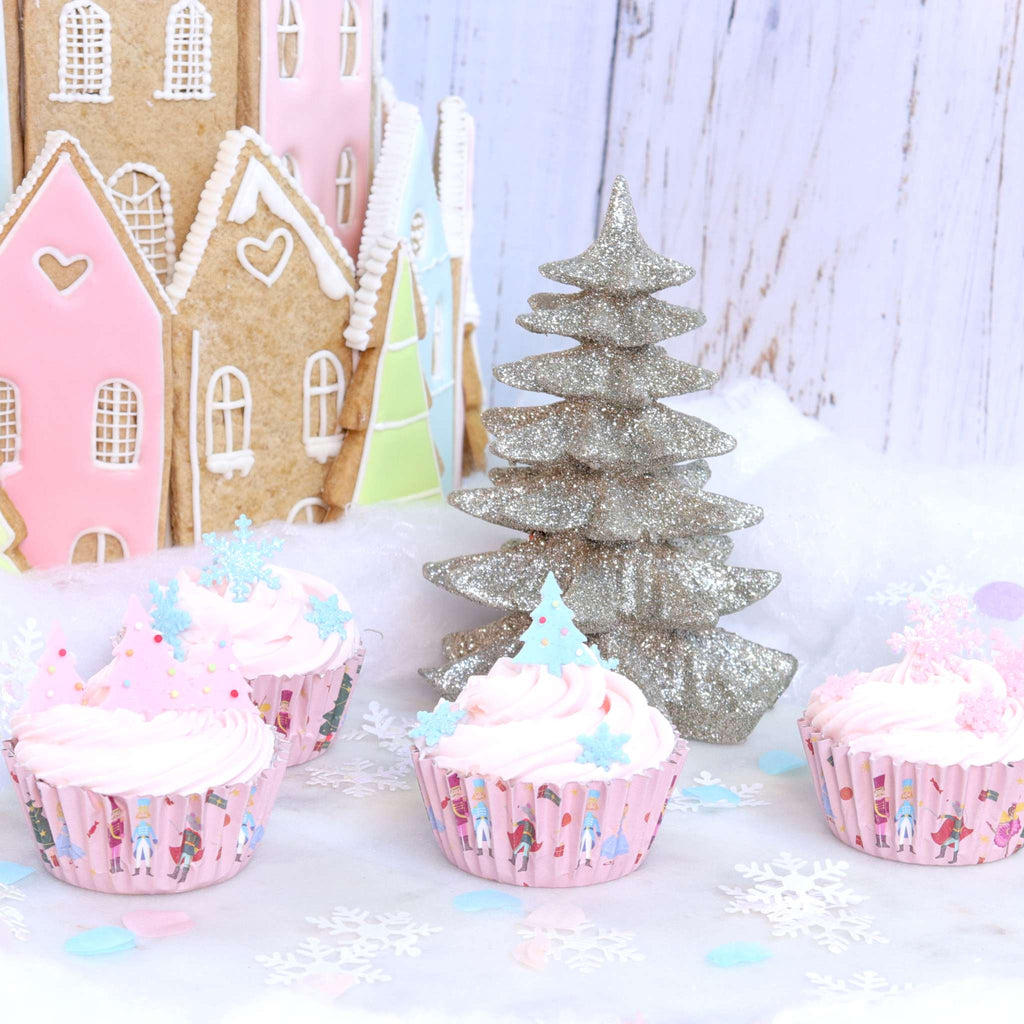Weihnachtliche folienbeschichtete Cupcake-Förmchen - Nussknacker (30 Stück)