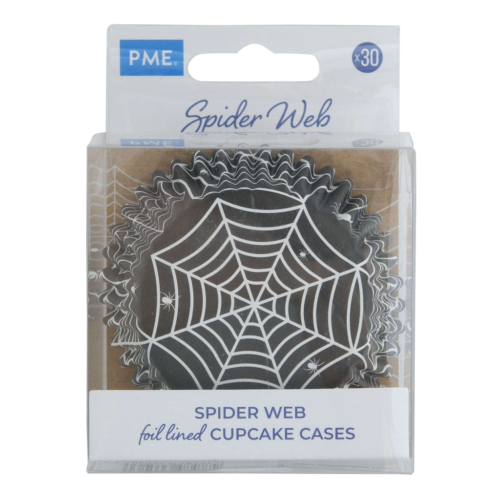 Spider Web Foil Lined Cupcake Cases Pk/30