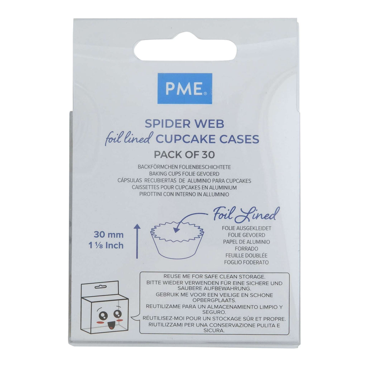 Spider Web Foil Lined Cupcake Cases Pk/30