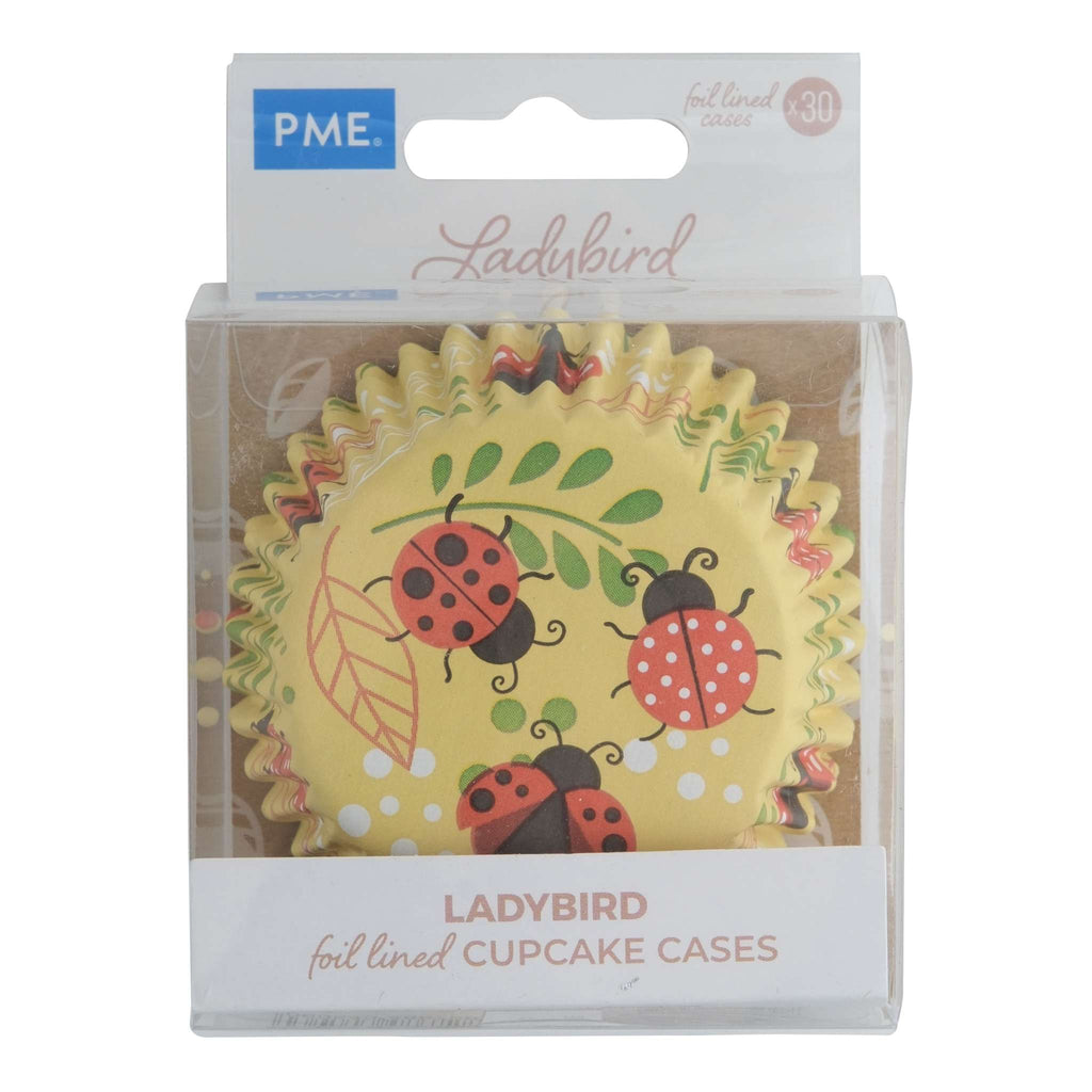 Forros para Cupcakes Forrados con Papel Aluminio - Paquete de 30 Mariquitas