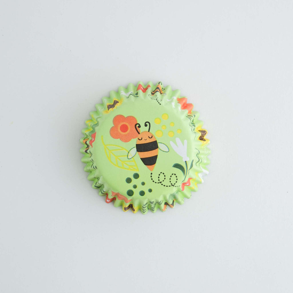 Cupcake-Förmchen mit Folienauskleidung - Bienen Pk/30