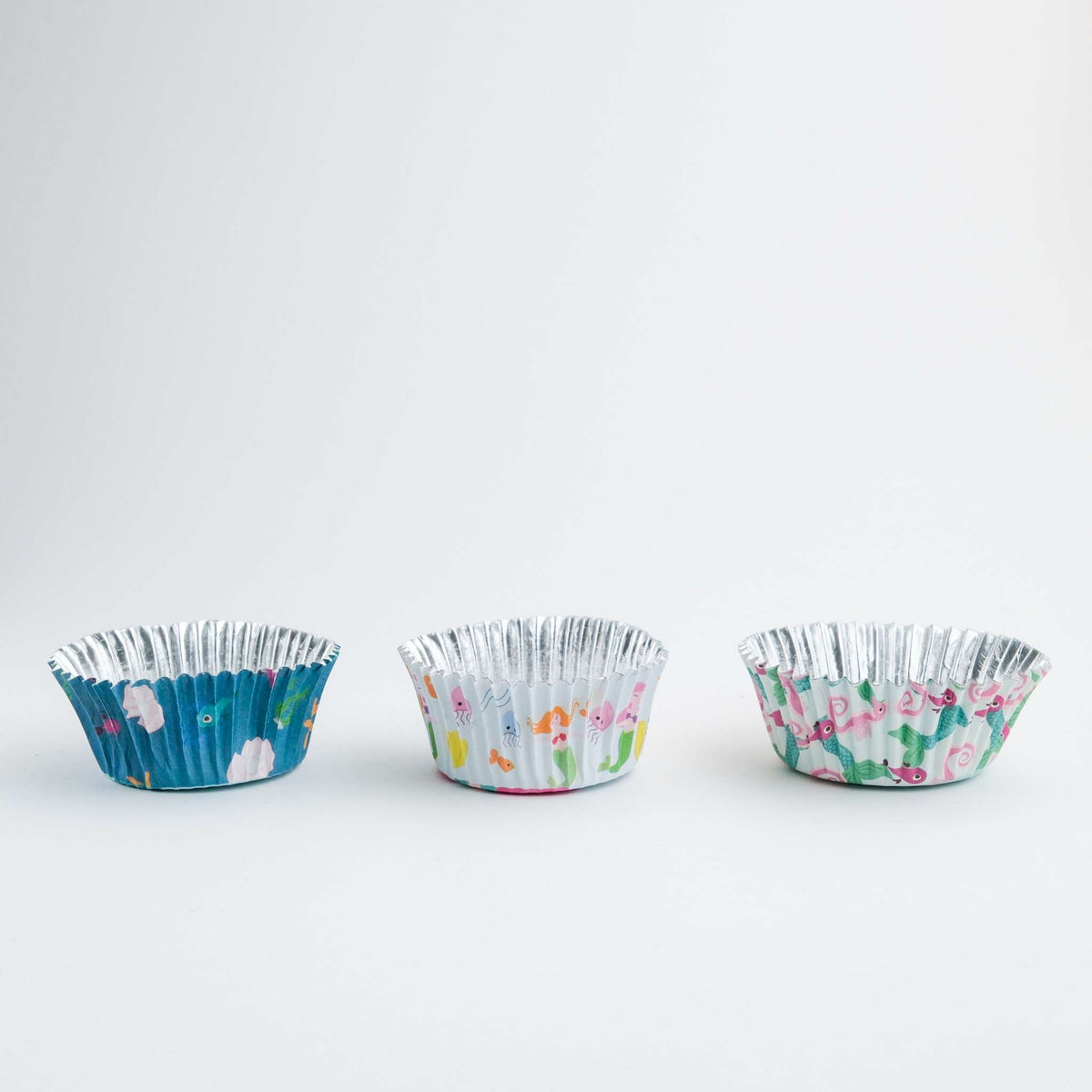 Mermaids Foil Lined Cupcake Cases Pk/60