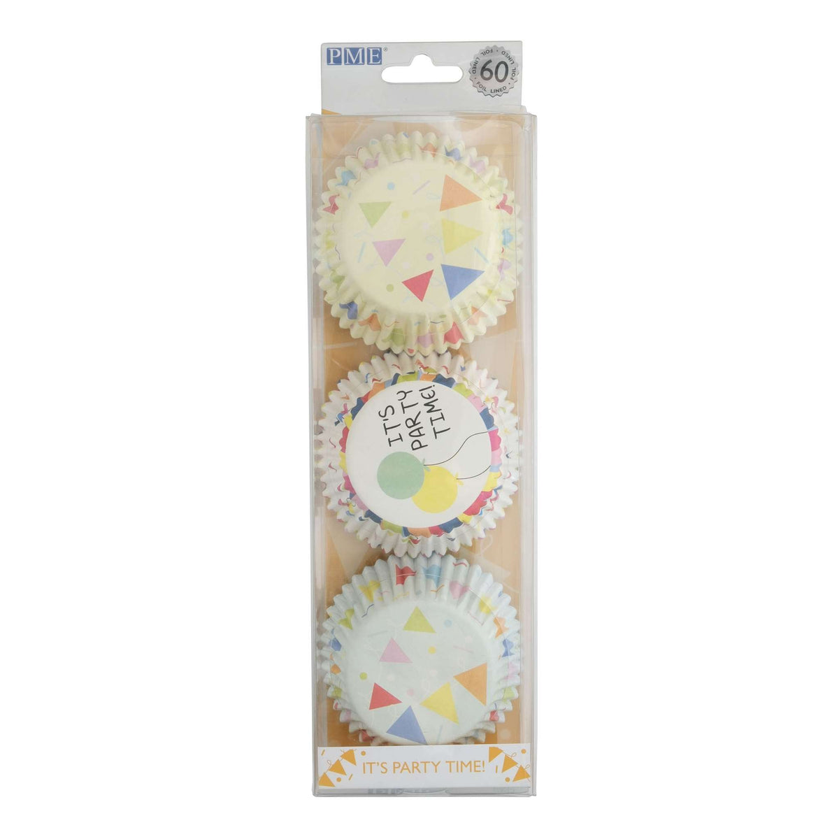Caissettes à cupcakes doublées de feuille d'aluminium - Set de 3 fêtes, Pk/60
