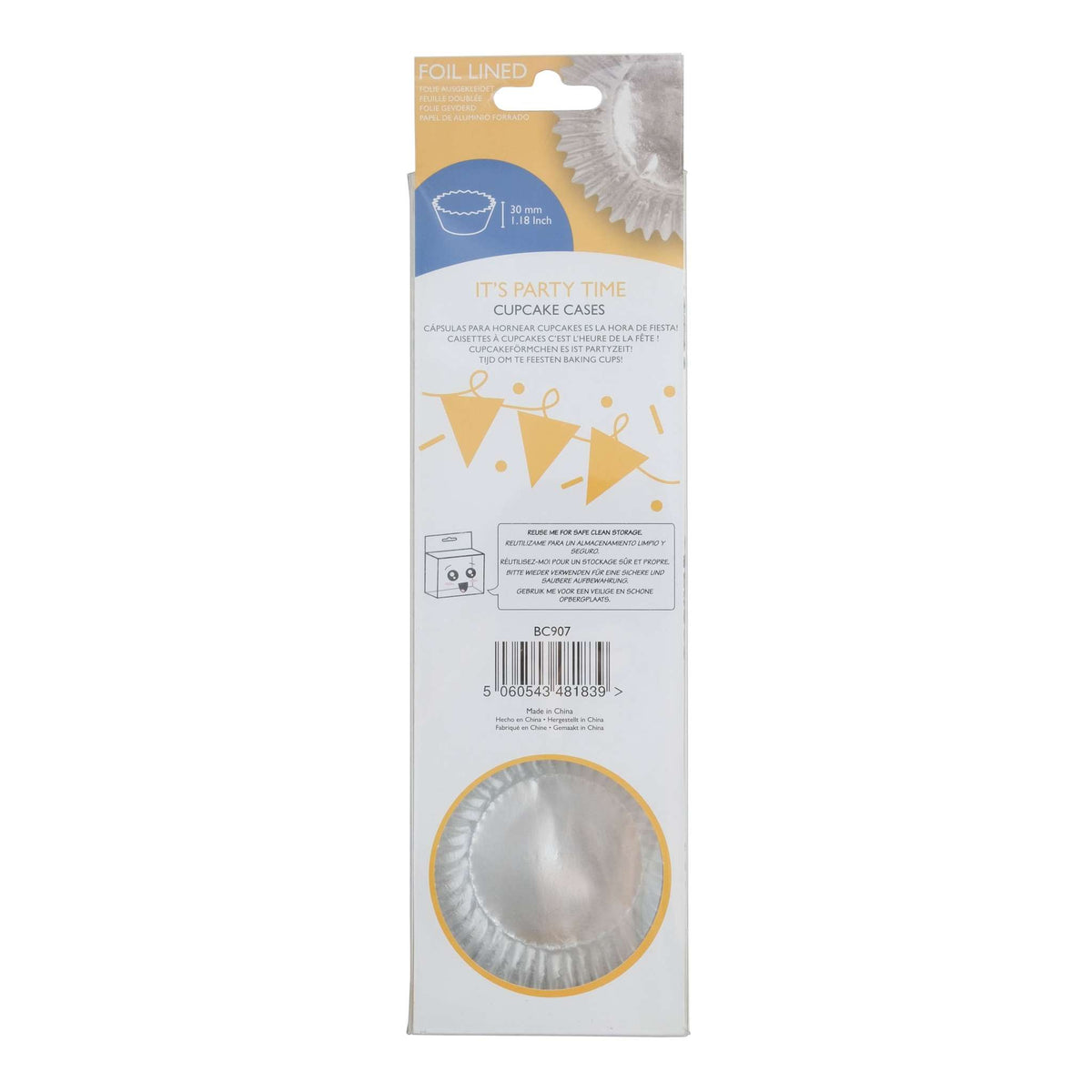 Caissettes à cupcakes doublées de feuille d'aluminium - Set de 3 fêtes, Pk/60