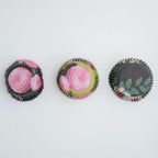 Cupcake-Förmchen folienbeschichtet - Blumen-Set aus 3, 60er Pack