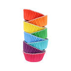Caissettes à cupcakes doublées de feuille d'aluminium - Arc-en-ciel Pk/100