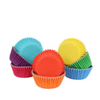 Caissettes à cupcakes doublées de feuille d'aluminium - Arc-en-ciel Pk/100