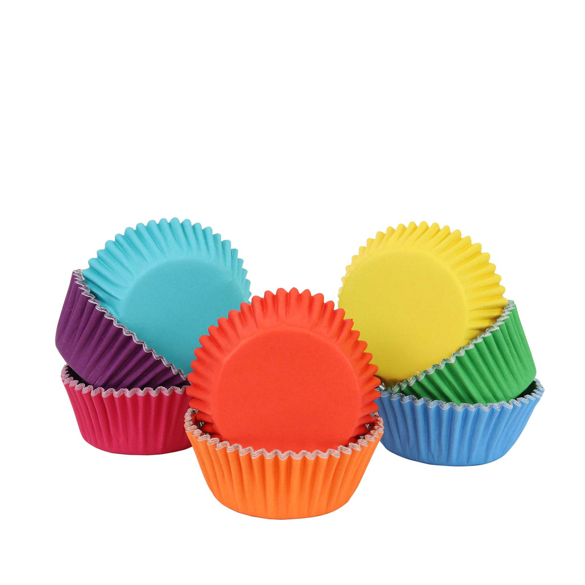 Rainbow Foil Lined Cupcake Cases Pk/100