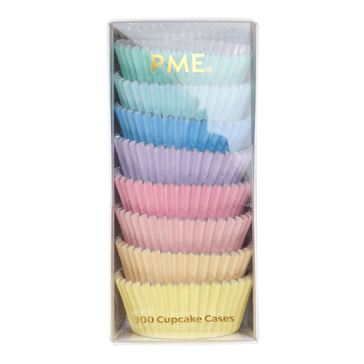 Caissettes à cupcakes doublées de feuille d'aluminium - Pastel Pk/100