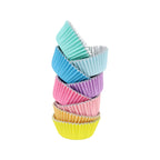 Caissettes à cupcakes doublées de feuille d'aluminium - Pastel Pk/100