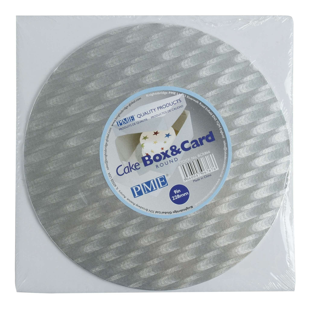 Caja y Base Redonda para Tartas de 22cm (9 Pulgadas)