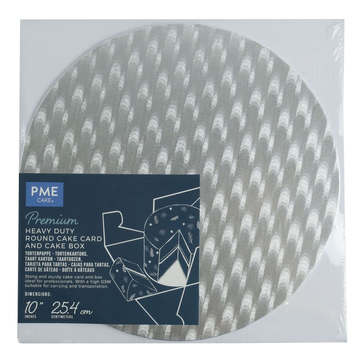 Runde Kuchenkarte und Kuchenbox (254mm / 10")