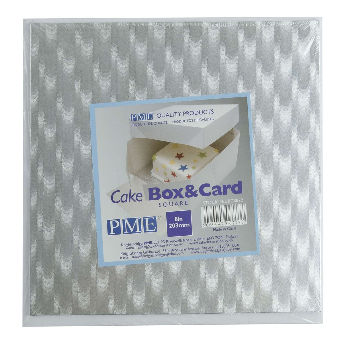 Quadratische Karte und Kuchenbox (203mm / 8")