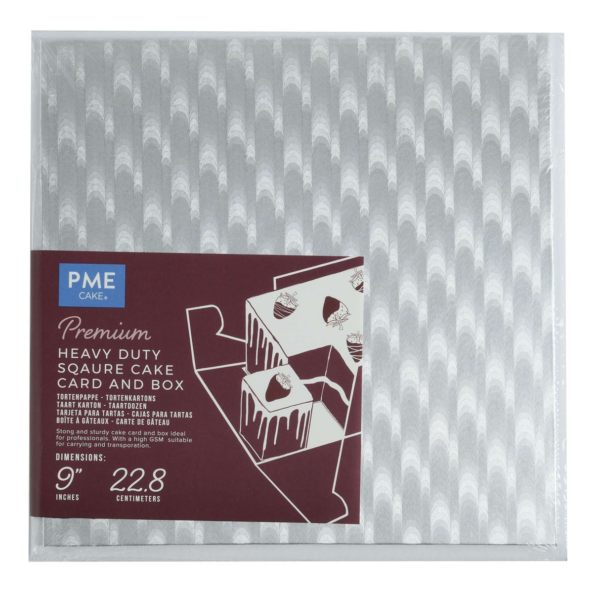Quadratische Karte und Kuchenbox (228mm / 9")