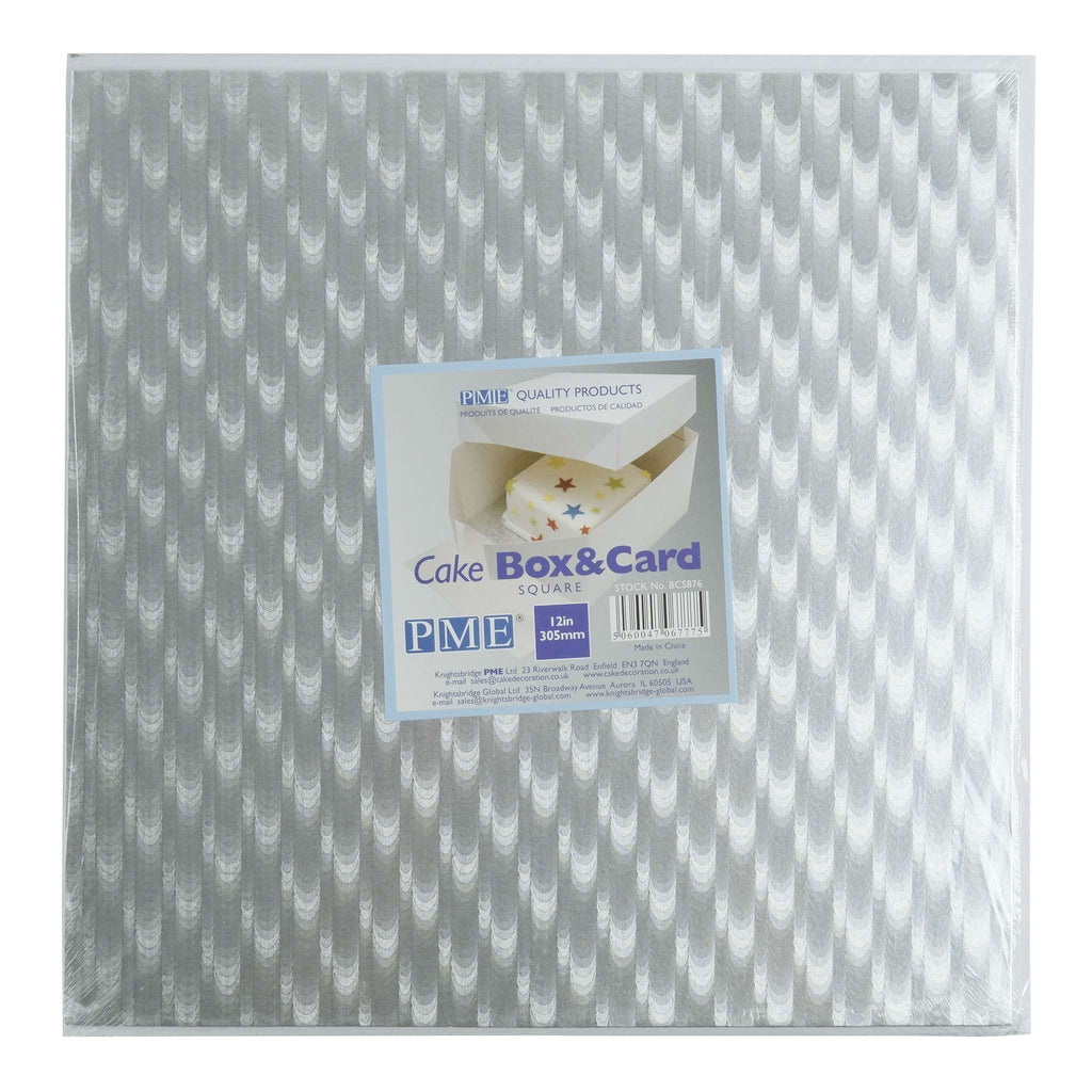 Caja y Base Cuadrada para Tartas de 30cm (12 Pulgadas)