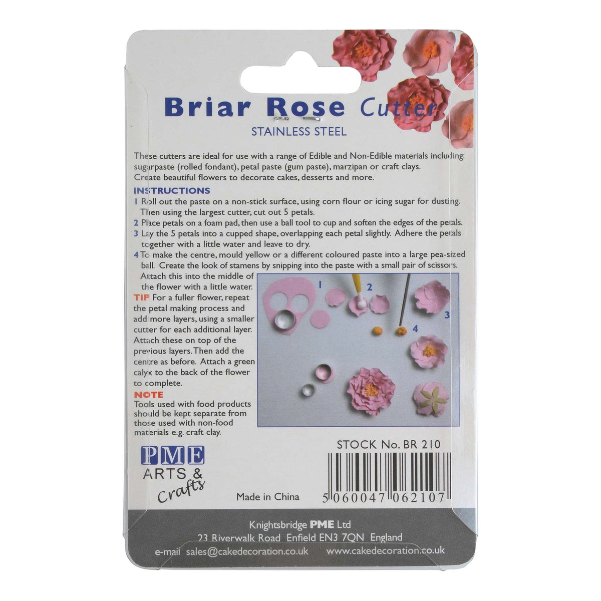 Roestvrijstalen Uitstekers - Set van 4 Briar Rose Bloemblaadjes