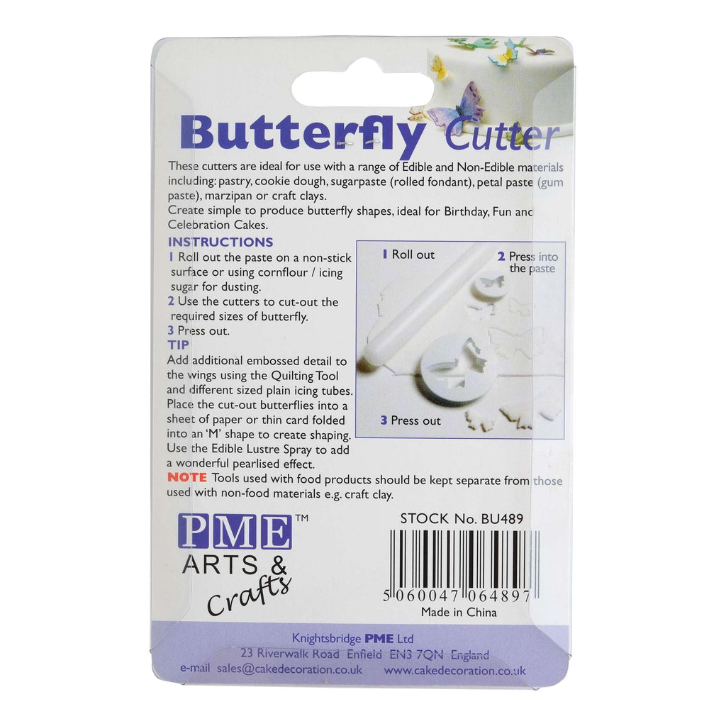 Kunststoff-Ausstecher - Kleiner Schmetterling (30mm / 1,2")