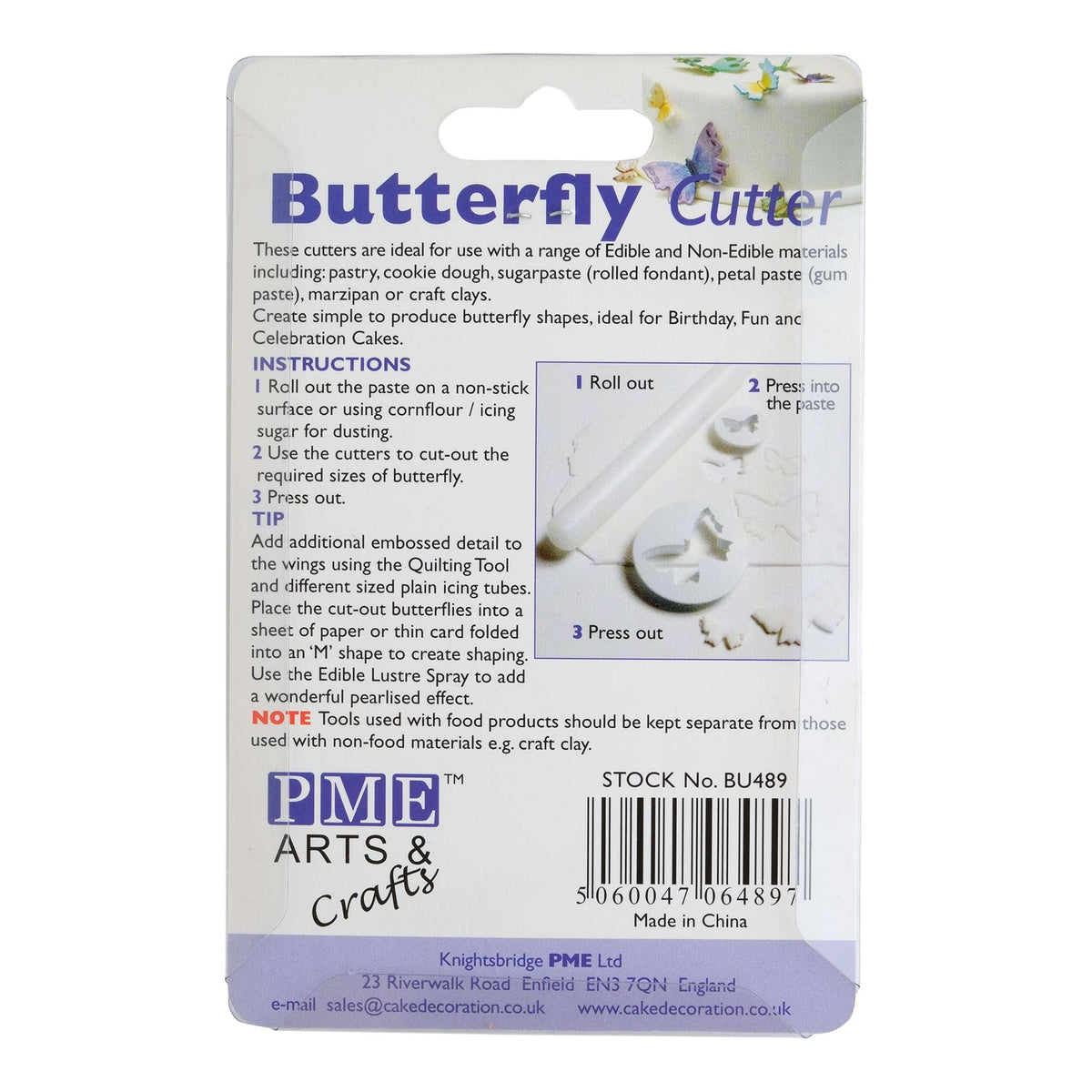 Small Butterfly Fondant Cutter