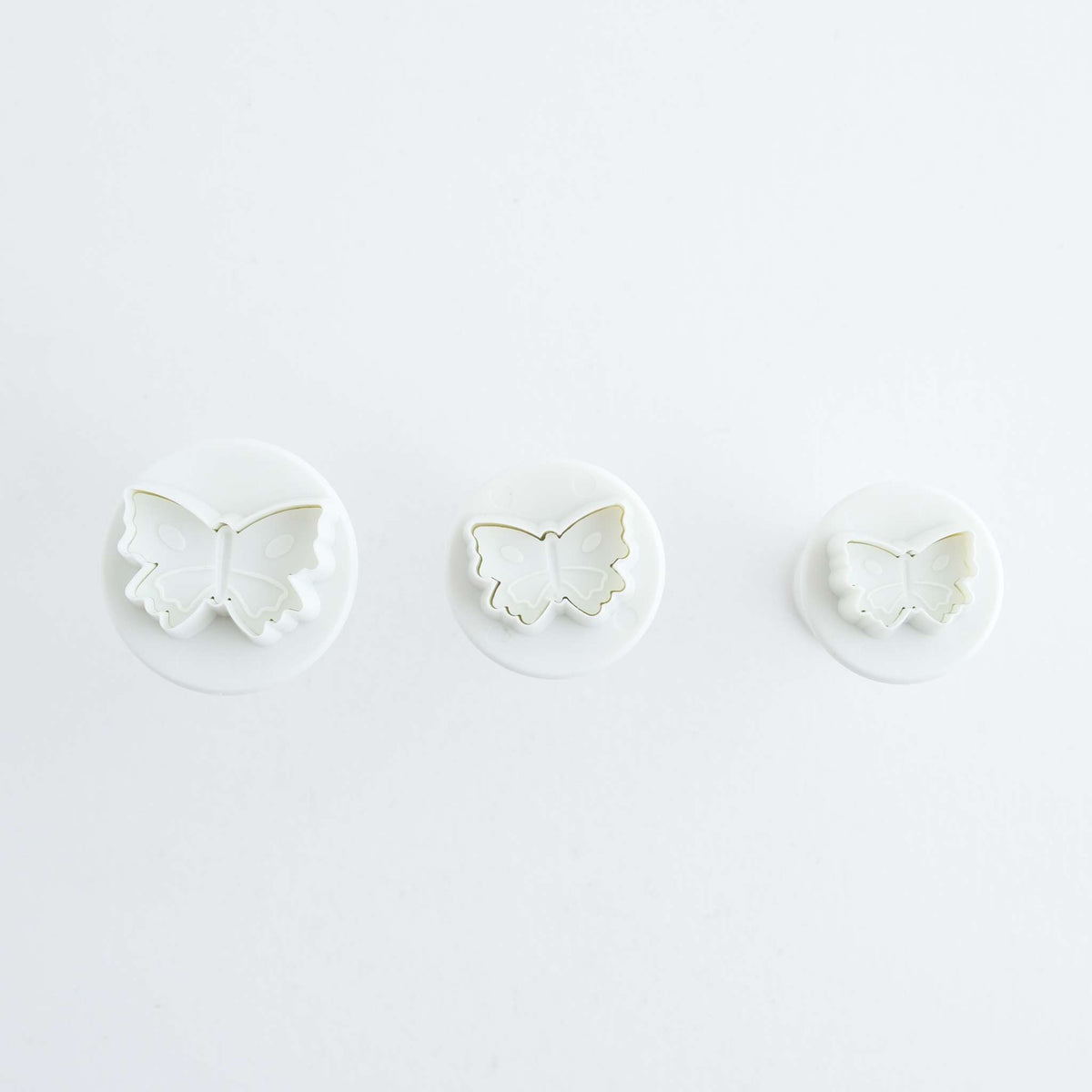 Veined Mini Butterfly Fondant Plunger Cutters Set Of 3