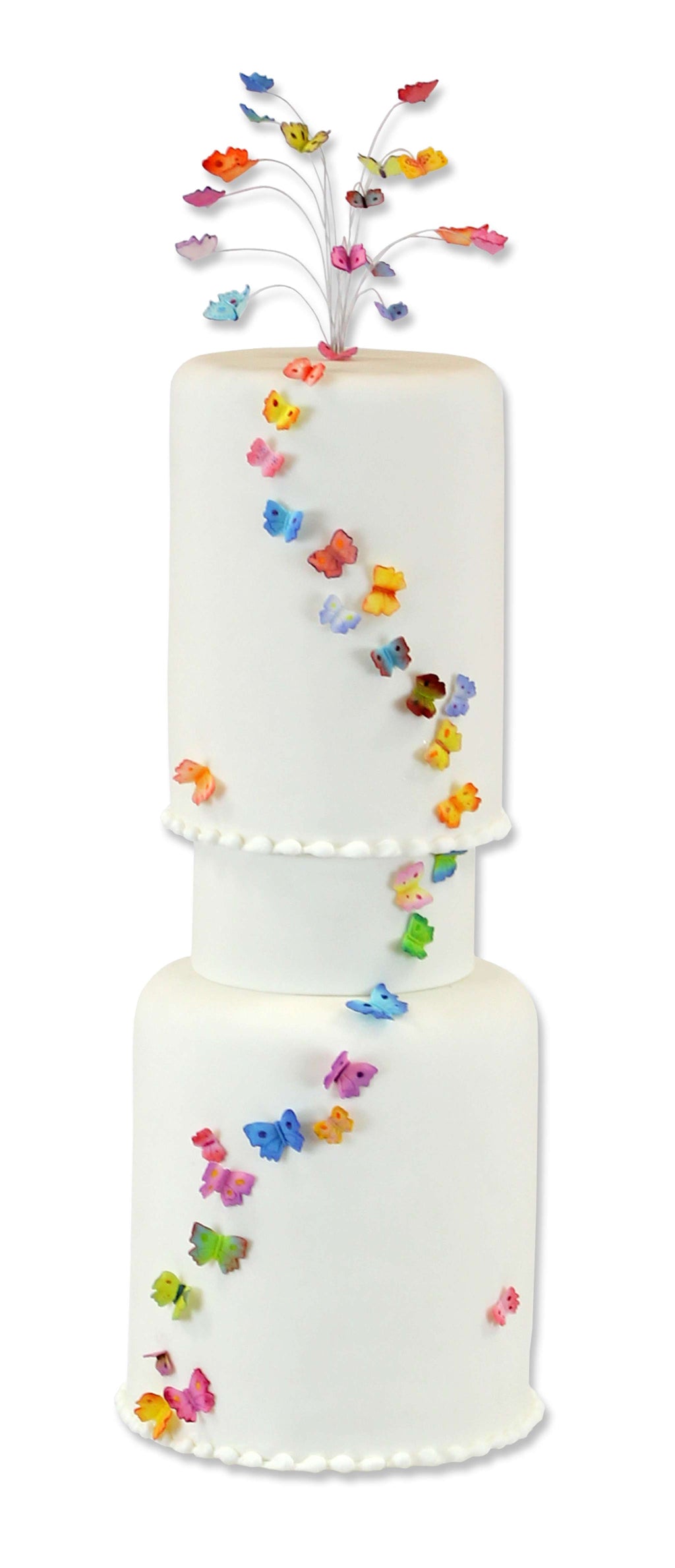 Veined Mini Butterfly Fondant Plunger Cutters Set Of 3