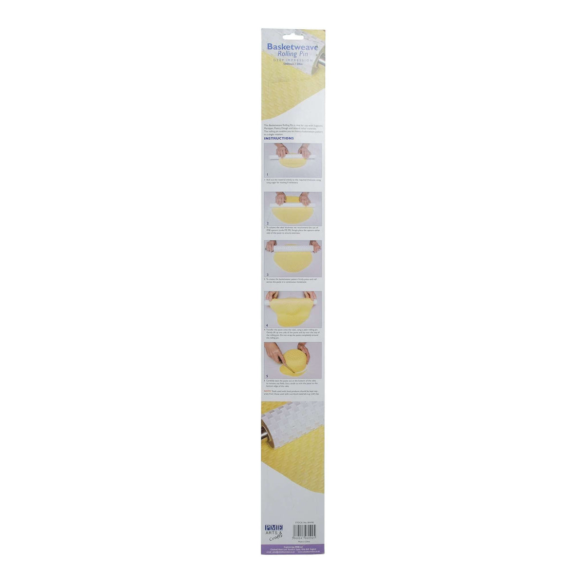 PME Basketweave Rolling Pin (500mm / 20")