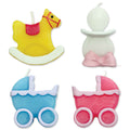 Bougies - Lot de 4 pour bébé (53mm / 2,1 po)
