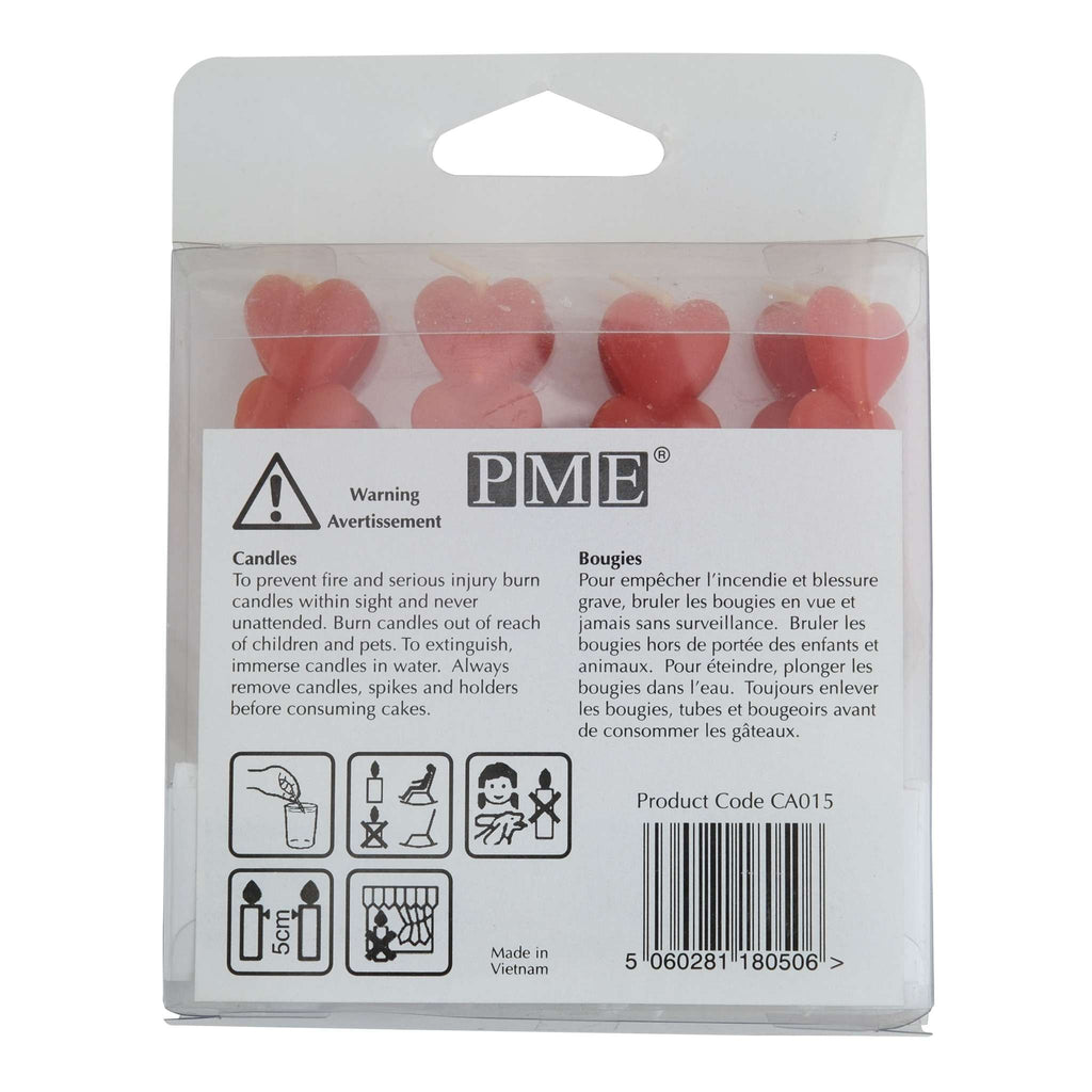 Red Hearts Candles Set/8