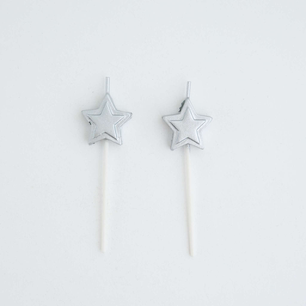 Silver Stars Candles Set/8