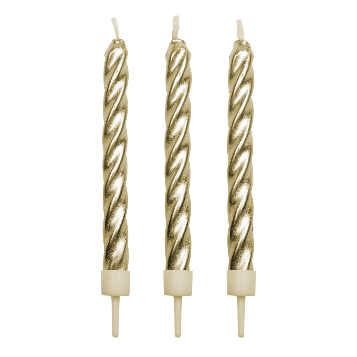 Gold Twist Candles Set Of 10