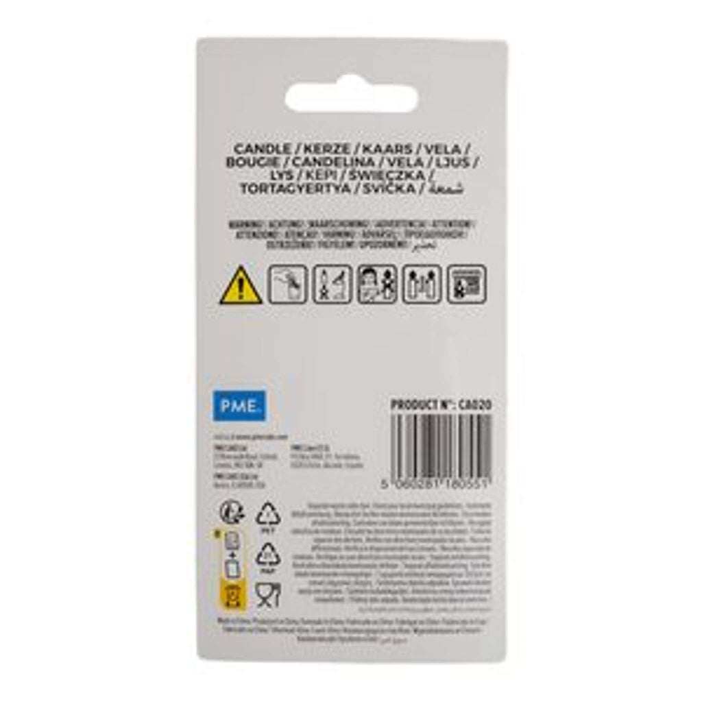 Kerzen - Silberner Dreh mit Haltern Pk/10 (62mm / 2.4")